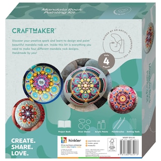 Back cover_Craft Maker Mandala Rock Painting Kit