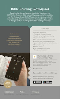 Couverture arri&egrave;re_NLT Thinline Reference Zipper Bible, Filament Enabled (LeatherLike, Textured Cross Gray, Indexed, Red Letter)