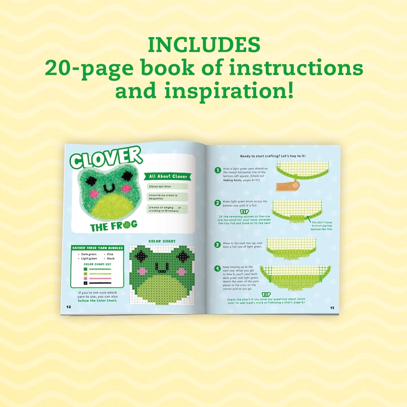 Sample content 3_Latch Hook Animals: Red Panda, Frog & Shark