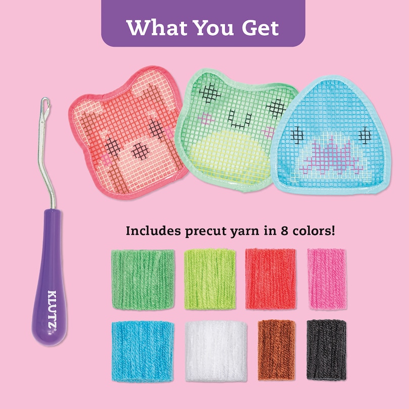 Sample content 5_Latch Hook Animals: Red Panda, Frog & Shark