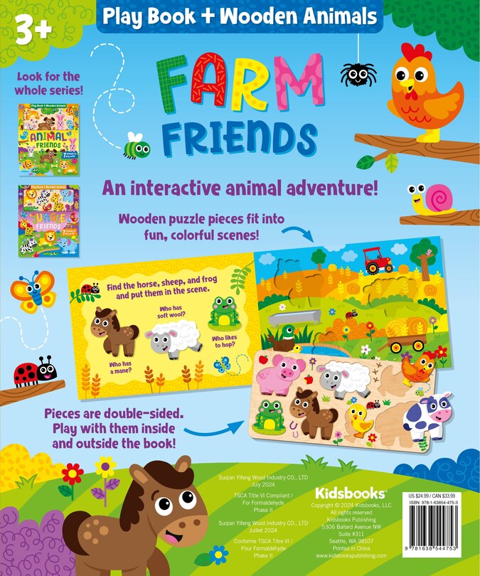 Couverture arri&egrave;re_Farm Friends Wooden Animals Activity Book