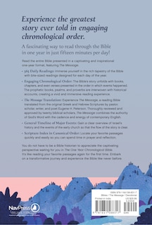 Couverture arri&egrave;re_The One Year Chronological Bible The Message, Large Print Thinline Edition  (Softcover)