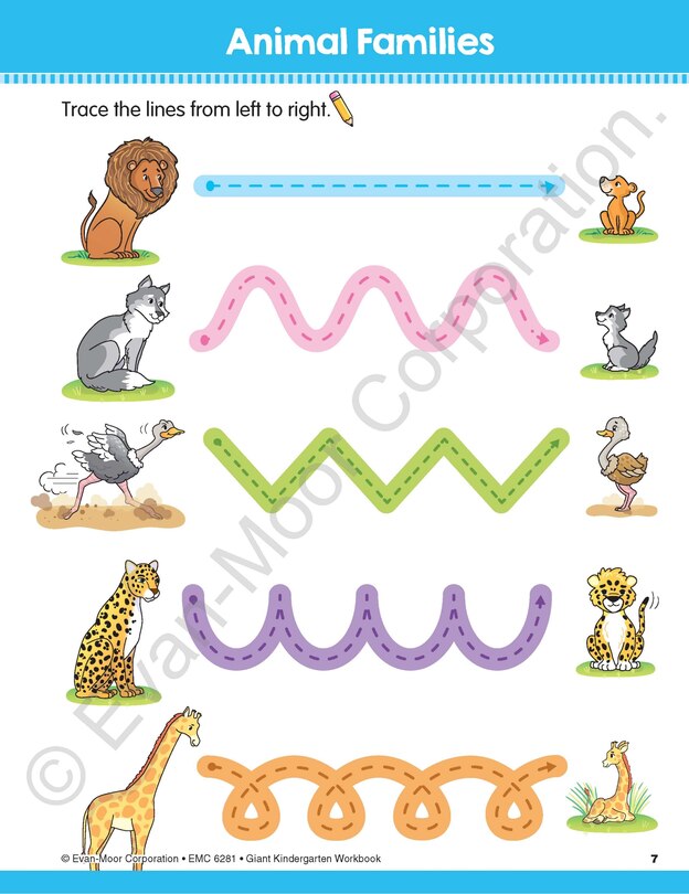 Aperçu du contenu_Giant Kindergarten Workbook, Age 5 - 6