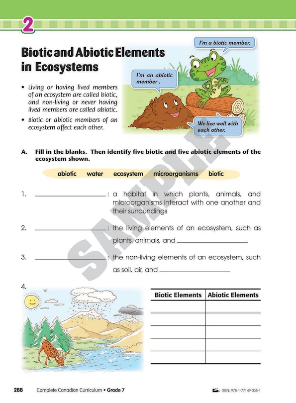 Aperçu du contenu_Complete Canadian Curriculum: Grade 7 (Enriched Edition)