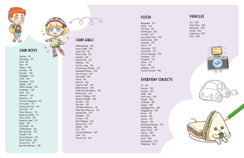 Sample content 5_200 Cute Things to Draw