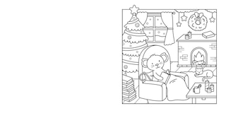 Sample content 2_My Little Cozy Colouring Christmas