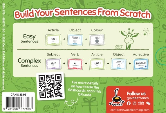 Back cover_77 French Flashcards: For Grade 1-7