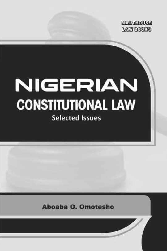 Front cover_Nigerian Constitutional Law