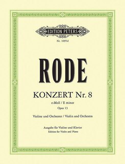 Couverture_Violin Concerto No. 8 in E minor Op. 13 (Edition for Violin and Piano)