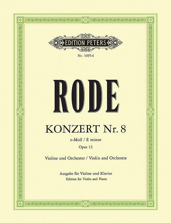 Couverture_Violin Concerto No. 8 in E minor Op. 13 (Edition for Violin and Piano)