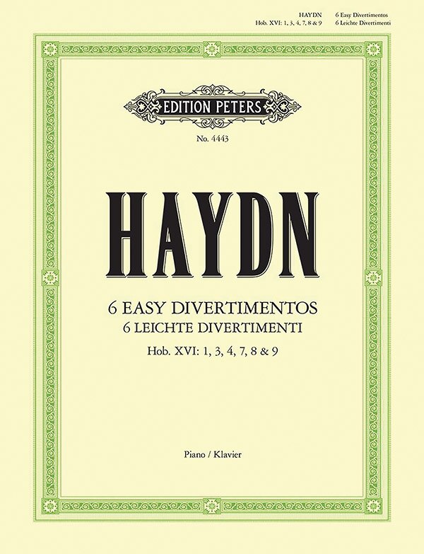 Front cover_Six Easy Divertimentos For Piano Hob. Xvi