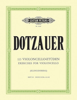Front cover_113 Exercises for Violoncello, Book 3