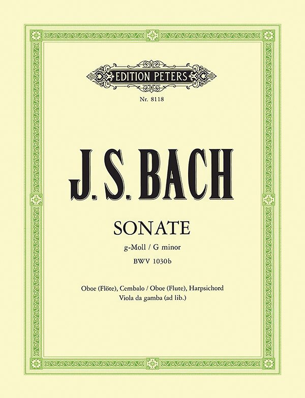 Front cover_Sonata in G minor BWV 1030b f. Oboe (Flute) and Harpsichord (Vdg./Cello ad lib.)