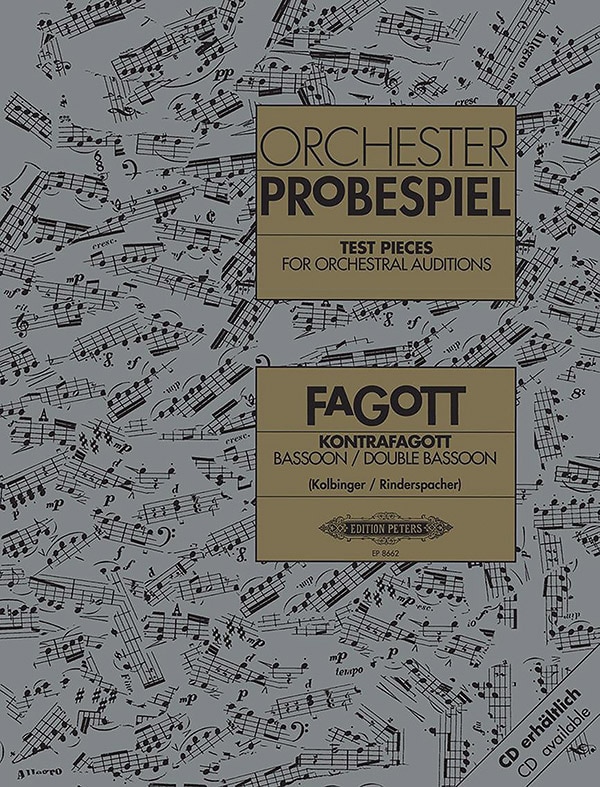 Couverture_Test Pieces for Orchestral Auditions - Bassoon, Double Bassoon