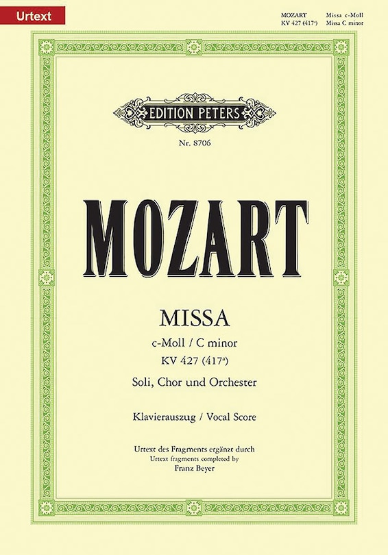 Couverture_Mass in C minor K427 (Completed by F. Beyer) (Vocal Score)