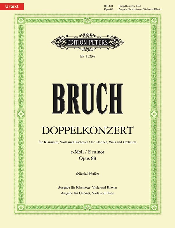 Front cover_Double Concerto in E minor Op. 88 (Edition for Clarinet, Viola and Piano)