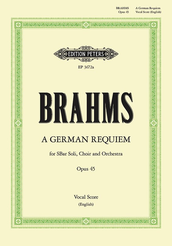 Couverture_A German Requiem Op. 45 (Vocal Score)
