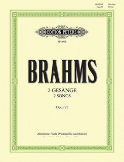 Front cover_2 Songs Op. 91 for Alto Voice with Viola (Cello) and Piano