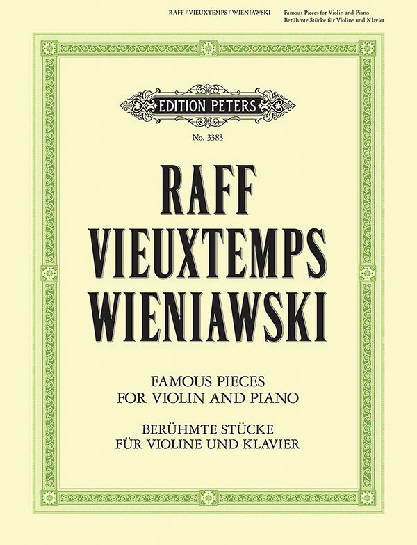 Front cover_3 Romantic Pieces for Violin and Piano by Raff, Vieuxtemps and Wieniawski
