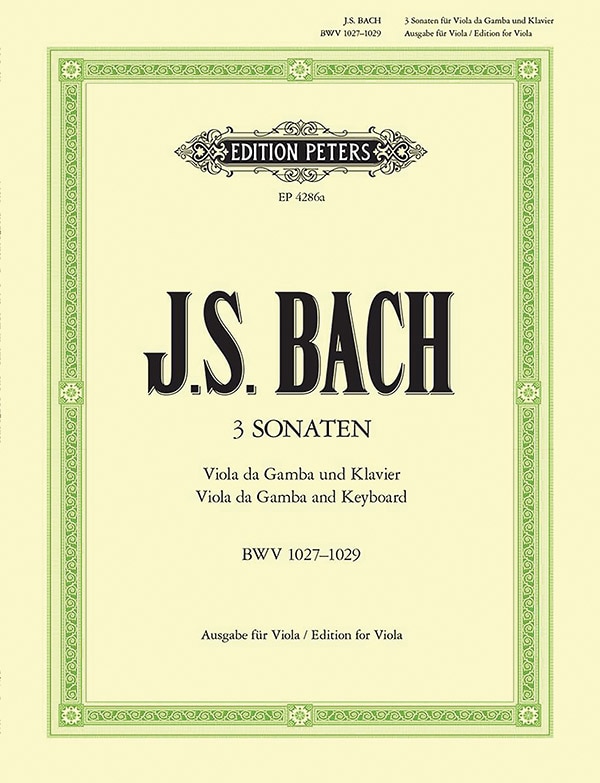 Couverture_Sonatas for Viola da gamba and Harpsichord BWV 1027-1029 (Arr. for Viola and Piano)
