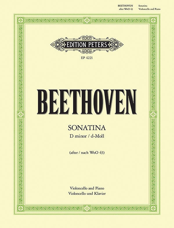 Front cover_Sonatina for Mandolin and Harpsichord in D minor (Arranged for Cello and Piano)