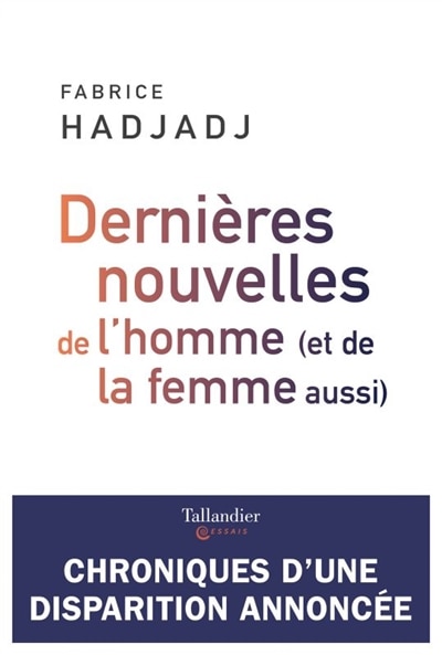 Front cover_Dernières nouvelles de l'homme (et de la femme aussi)
