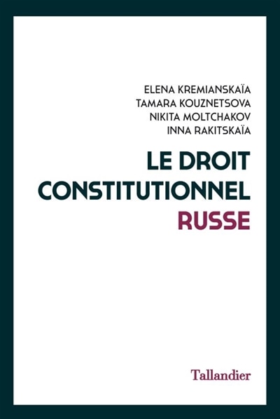 Front cover_Le droit constitutionnel russe