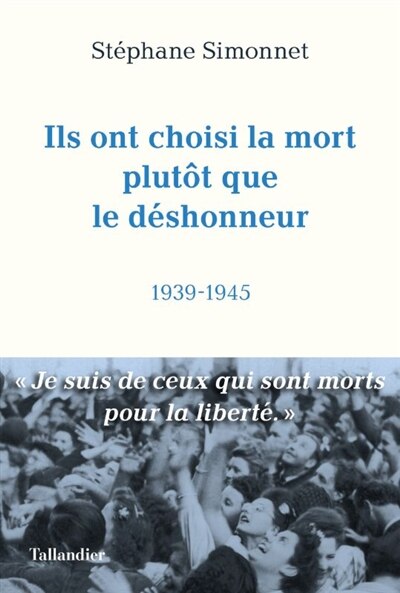 Front cover_Ils ont choisi la mort plutôt que le déshonneur