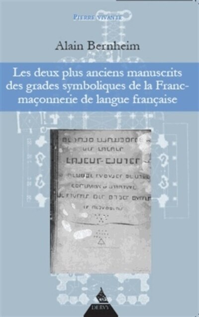 Front cover_Les deux plus anciens manuscrits des grades symboliques de la franc-maçonnerie de langue française