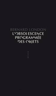 Front cover_L' obsolescence programmée des objets