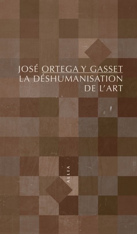 Couverture_La déshumanisation de l'art