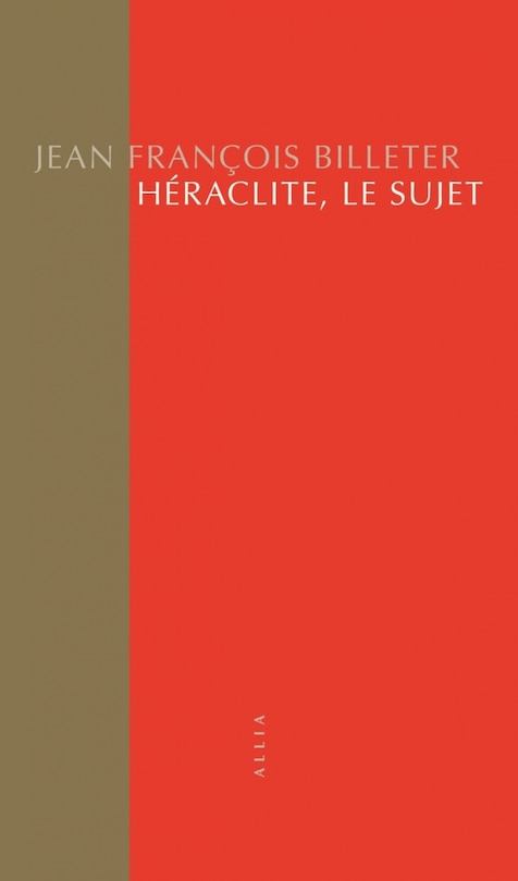 Front cover_Héraclite, le sujet