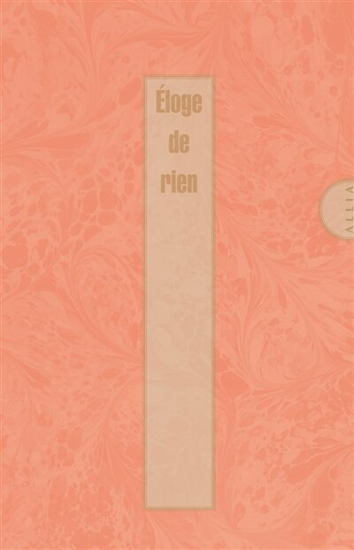 Front cover_Eloge de rien