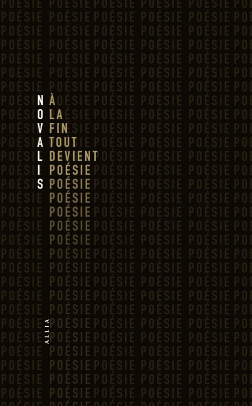 Front cover_A la fin tout devient poésie ; Science, art et religion