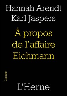 Front cover_A propos de l'affaire Eichmann