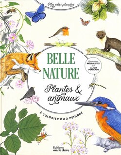 Couverture_Belle nature : plantes & animaux à colorier ou à peindre