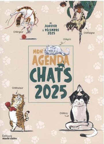 Front cover_Mon agenda chat 2025 : de janvier à décembre 2025
