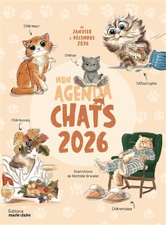 Couverture_Mon agenda chats 2026