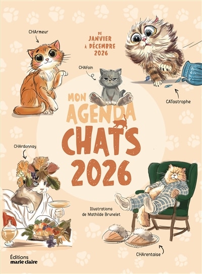 Couverture_Mon agenda chats 2026