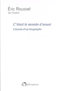Front cover_C'était le monde d'avant
