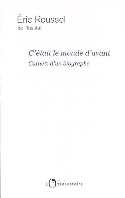 Front cover_C'était le monde d'avant