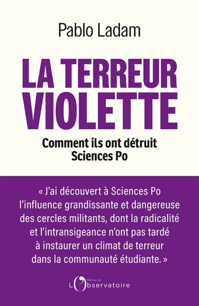 Couverture_La terreur violette : comment ils ont détruit Sciences Po