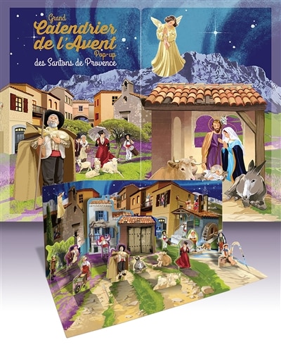 Couverture_Grand calendrier de l'avent pop-up des santons de Provence