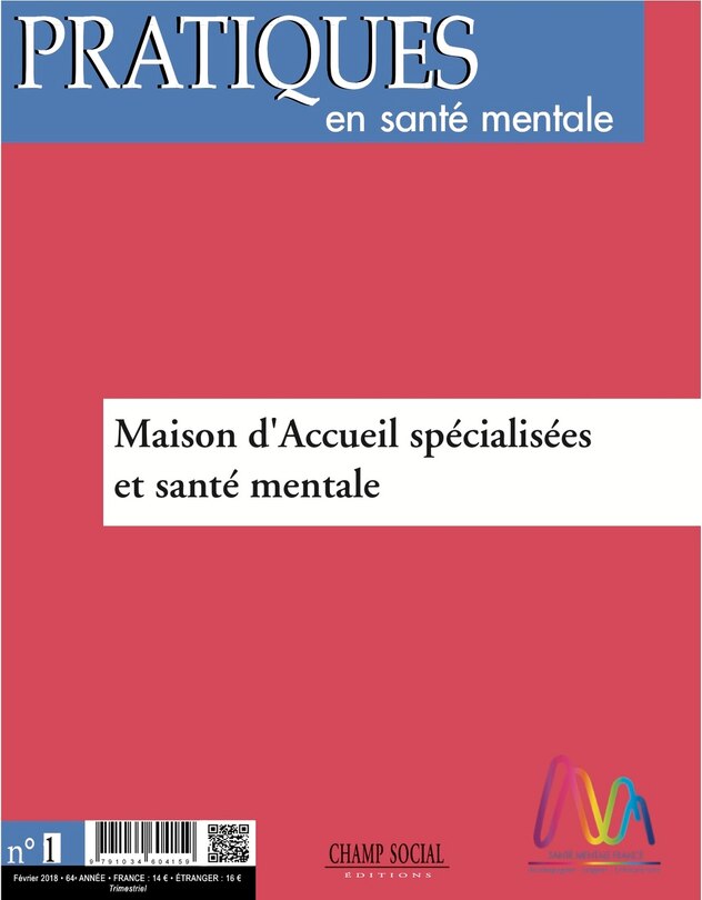 Front cover_Pratiques en santé mentale n°1 année 2019.  Maison d'accueil spécialisées et santé mentale