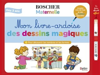 Front cover_Mon livre-ardoise des dessins magiques, Vol. 1. Pour découvrir les nombres et les formes : dès 3 ans