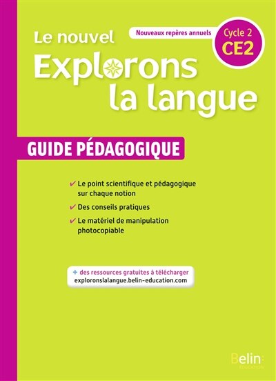 Front cover_Le nouvel Explorons la langue, CE2, cycle 2