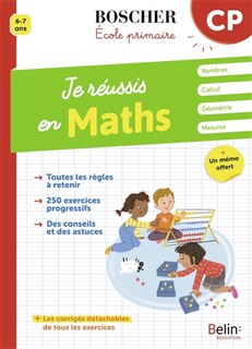 Front cover_Je réussis en maths, CP, 6-7 ans
