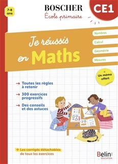 Couverture_Je réussis en maths, CE1, 7-8 ans