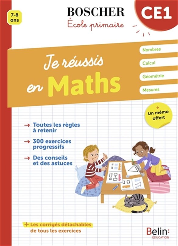 Couverture_Je réussis en maths, CE1, 7-8 ans