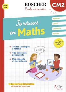 Front cover_Je réussis en maths, CM2, 10-11 ans
